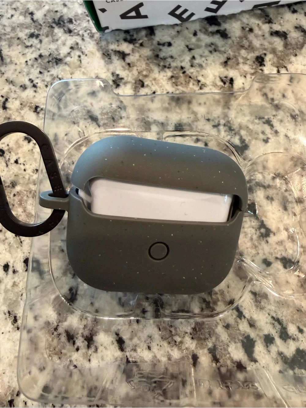 Casetify Black AirPods Case with Colorful Anime Sticker Art and Clip